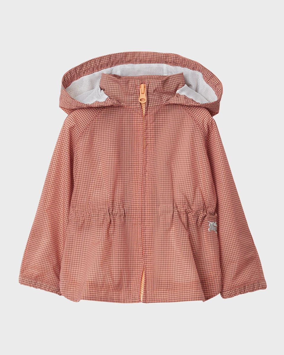 Girl's Dhalia Hooded Nylon Wind-Resistant Jacket, Size 12M-